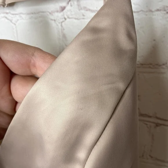 Superdown Nicole Mini Dress Nude Beige Womens XS New Flawed Slip Satin Cocktail - Picture 11 of 12